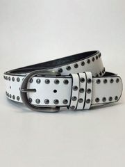 Women's Accessories Belt - 1pc - Polka Dot Punk PU Leather Studded Belt, Suitable for All Seasons