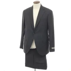 【新品】カナーリ CANALI ウール チェック 3B 3つボタンスーツ グレーxダークブラウン【サイズ52】【メンズ】のサムネイル