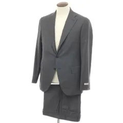 【新品】カナーリ CANALI ウール チェック 3B 3つボタンスーツ グレーxブラウン【サイズ52】【メンズ】のサムネイル