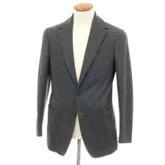 【新品】カナーリ CANALI コットンウールアクリル ジャージー ハウンドトゥース 2B テーラードジャケット グレーxブラック【サイズ46】【メンズ】のサムネイル