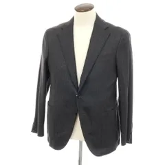 【新品】カナーリ CANALI ストレッチ ウールナイロン ヘリンボーン調 2B テーラードジャケット グレーxブラック【サイズ50】【メンズ】のサムネイル