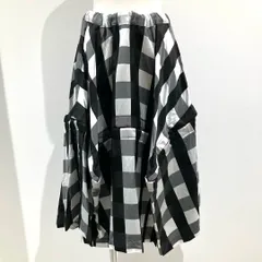RO-S008 コムデギャルソン コムデギャルソン COMME des GARCONS COMME des GARCONS ブロックチェック柄 切替デザインスカート 黒×白 Sサイズ 2024年S/Sのサムネイル