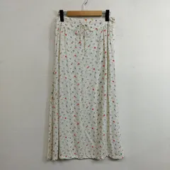 45rpm studio フォーティファイブアールピーエムスタジオ スカート ロング フレア フラワー  小花柄 総柄 リボン フェミニン エレガント ナチュラル 日本製 ホワイト G413のサムネイル
