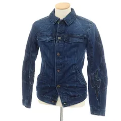 【中古】ジースターロウ G-STAR RAW コットン Gジャン デニムジャケット ネイビー【サイズXS】【メンズ】のサムネイル