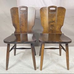 カリモク RUSTIC ダイニングチェア 2脚セット 木製 - メルカリ