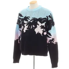 【中古】ディースクエアード DSQUARED2 ミドルゲージ コットン クルーネック プルオーバーニット ブラックxライトブルー【サイズXS】【メンズ】のサムネイル