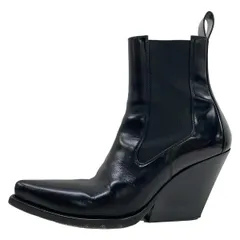 BOTTEGA VENETA(ボッテガヴェネタ) ショートブーツ 40 レディース - 黒 サイドゴア レザーのサムネイル
