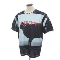 【中古】シュプリーム Supreme 2025年春夏 Damien Hirst Soccer Jersey ポリエステル 半袖Ｔシャツ ブラックxライトブルー【サイズＬ】【メンズ】のサムネイル