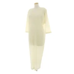 【中古】プリーツプリーズ PLEATS PLEASE 2025年春夏 ポリエステル系 プリーツ ロング ワンピース ペールイエロー系【サイズ表記なし（L位）】【レディース】のサムネイル