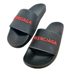 ♪BALENCIAGA バレンシアガ POOL SLIDE スライドサンダル ビーチサンダル ブラック 44 29.0cm メンズのサムネイル