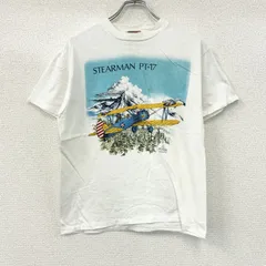ONEITA　オニータ　半袖プリントTシャツ　シングルステッチ　ヴィンテージ　白　ホワイト　古着のサムネイル