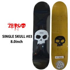 ゼロ スケートボード デッキ SINGLE SKULL #03 [ZE6] 8.0inch ZERO sk8