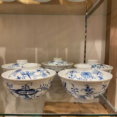 クレイユモントロー クリームポット6個＋専用皿のフルセット フランス