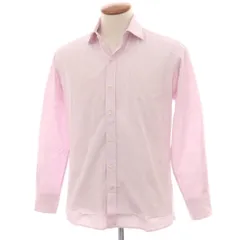 【中古】アレグリ Allegri コットン ジャカード セミワイドカラー カジュアルシャツ ライトピンクパープルxホワイト【サイズ46】【メンズ】のサムネイル