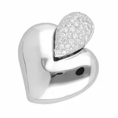 Ponte Vecchio ポンテヴェキオ ダイヤモンド(0.85ct) ハートモチーフ ペンダントトップ 750 K18 WG ホワイトゴールド【送料無料】【中古】TMR2606120002のサムネイル
