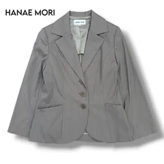 【 HANAE MORI 】美品　ピンストライプ　テーラードジャケット　40のサムネイル
