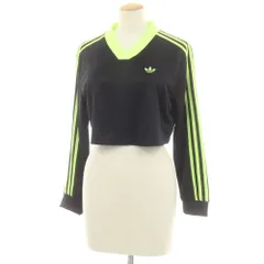 【中古】アディダス adidas アディカラー サッカー ジャカード クロップ 長袖Ｔシャツ ブラック【サイズJP M】【レディース】のサムネイル