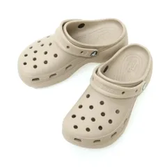 【中古】【未使用】クロックス crocs ジビッツ3セット付 サンダル トープ【サイズW7】【レディース】のサムネイル