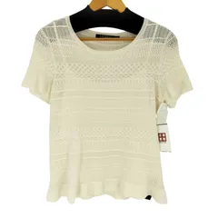 ローレンラルフローレン LAUREN RALPH LAUREN インナーキャミ ニット レース 半袖 カットソー レディース import：L のサムネイル