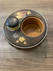 煙草盆　骨董品　蒔絵　レトロ　アンティークのサムネイル
