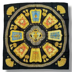 美品 HERMES エルメス スカーフ シルク カレ90 FESTIVAL
