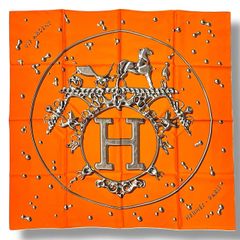 美品 HERMES エルメス カレ90 IN SALZBURG ザルツブルグにて レッド