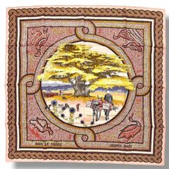 美品 HERMES エルメス カレ90 IN SALZBURG ザルツブルグにて レッド