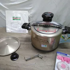 昭和レトロ 調理器具 昭和マツタカ 圧力鍋 5.0リットル SR-10 ヴィンテージ商品未使用品 箱入 長期間保管品 Z699のサムネイル