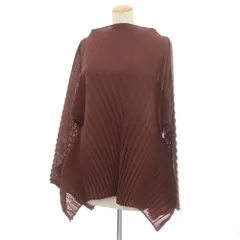 【中古】イッセイミヤケ ISSEY MIYAKE 2025年秋冬 プリーツ 長袖 ブラウス カットソー ブラウン【サイズ表記なし（L位）】【レディース】のサムネイル