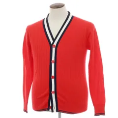 【中古】ルトロワ Letroyes コットン チルデン ニット カーディガン レッド【サイズ4】【メンズ】のサムネイル
