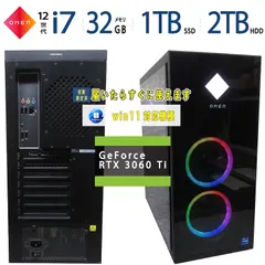 ◆ OMEN by HP 40L Gaming Desktop GT21-0xxx / Core i7-12700K / 1TB SSD + 2TB HDD / 32GB ◆ RTX 3060 Ti /最新 Windows 11 Pro / Officeのサムネイル