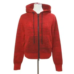 キャバン CABaN 20AW コットンカシミヤ タイトフーデットパーカー ニット ジップアップ 長袖 S メランジ レッド 59-02-04-02019 /Xのサムネイル