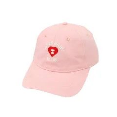 【中古】アベイシングエイプ A BATHING APE コットン ベースボールキャップ ピンク【サイズF】【レディース】のサムネイル
