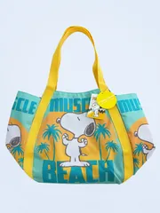 スヌーピー マッスル ビーチ トートバッグ 大きめバッグ PEANUTS ピーナッツ muscle beachのサムネイル