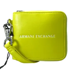 未使用 A|X ARMANI EXCHANGE アルマーニ エクスチェンジ ストラップ付き 二つ折り財布 折財布 958500/3F896 レザー イエロー 洗練 上質 デイリー 定番 実用的のサムネイル