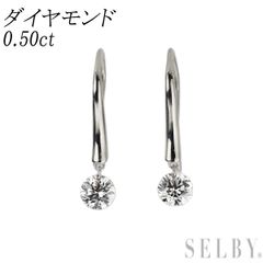 K18YG ダイヤモンド フープ ピアス 0.36ct - メルカリ