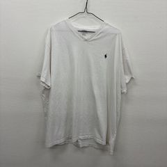 Y1329 PoloRalphLaulen Tシャツ XXL 白 ポロポニー 刺繍ロゴ ポロラルフローレン 古着卸 アメリカ仕入