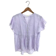 NE QUITTEZ PAS ヌキテパ COTTON JACQUARD PIN TUCK  フレンチスリーブ 25SS/010151ZE1   パープル レディース / 240001214248のサムネイル