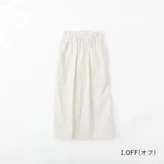 【新品】nicholson ＆ nicholson ニコルソン アンド ニコルソン コーデュロイ タイトスカート CHERRY-CORD 1.OFF オフホワイト コットン ウエストゴム 綿 秋冬 白 カジュアル きれいめのサムネイル