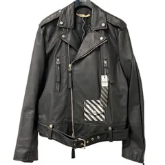 OFF-WHITE 初期Leather Double Riders Jacketレザーダブルライダースジャケット 8069000147391のサムネイル