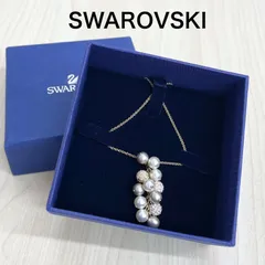 【スワロフスキー SWAROVSKI】美品！パールビジューネックレス ライトブラウン系×ライトピンク×ゴールド ⭐︎のサムネイル