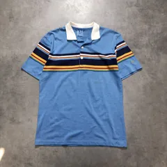 GQ6117◇ocean pacific sunwear : 70's-80's ヴィンテージポロシャツ◇M◇ブルー系 オーシャンパシフィックのサムネイル
