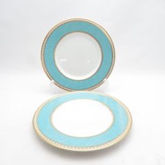 未使用】WEDGWOOD ユーランダー ターコイズ スーププレート 深皿 ペア