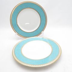 未使用】WEDGWOOD ユーランダー ターコイズ スーププレート 深皿 ペア