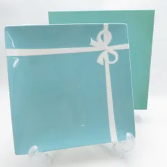 未使用 TIFFANY＆Co. ティファニー ブルーボックス スクエアプレート 24cmプレート リボン 角皿 SM5684S2 のサムネイル
