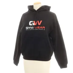 【中古】バレンシアガ BALENCIAGA コットン スウェット プルオーバー パーカー ブラック【サイズM】【レディース】のサムネイル