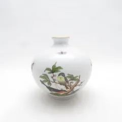 Herend ヘレンド ロスチャイルドバード RO 花瓶 フラワーベース H10 飾り壺 金彩 花 鳥 SU14269G1 のサムネイル