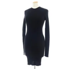 【中古】バレンシアガ BALENCIAGA コットン リブニット ワンピース ブラック【サイズS】【レディース】のサムネイル