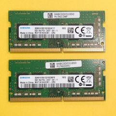 SAMSUNG 8GB PC4-3200AA メモリ 2枚セット - メルカリ