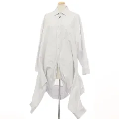 【中古】バレンシアガ BALENCIAGA コットン ストライプ カジュアルシャツ ライトブルーxブラック【サイズ1】【レディース】のサムネイル